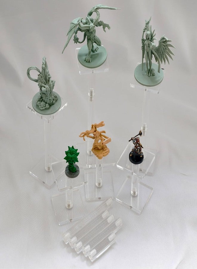 AAiphuwew 6pcs Combat Risers for Flying Miniatures, Adjustable Height Multi-Tiered Raised Platforms Flying Miniatures Combat Riser for Tabletop RPG and Board Games - Image 1